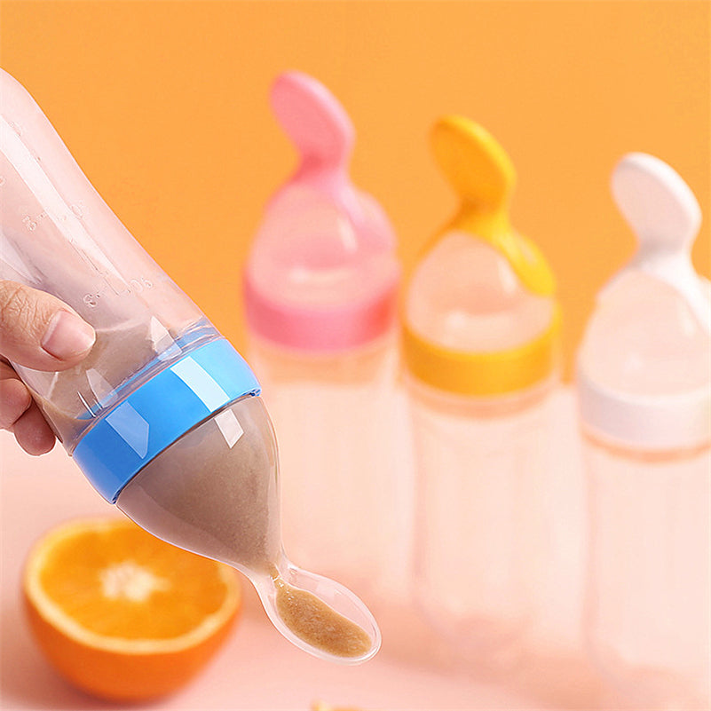 Baby Silicone Squeeze Feeding Spoon