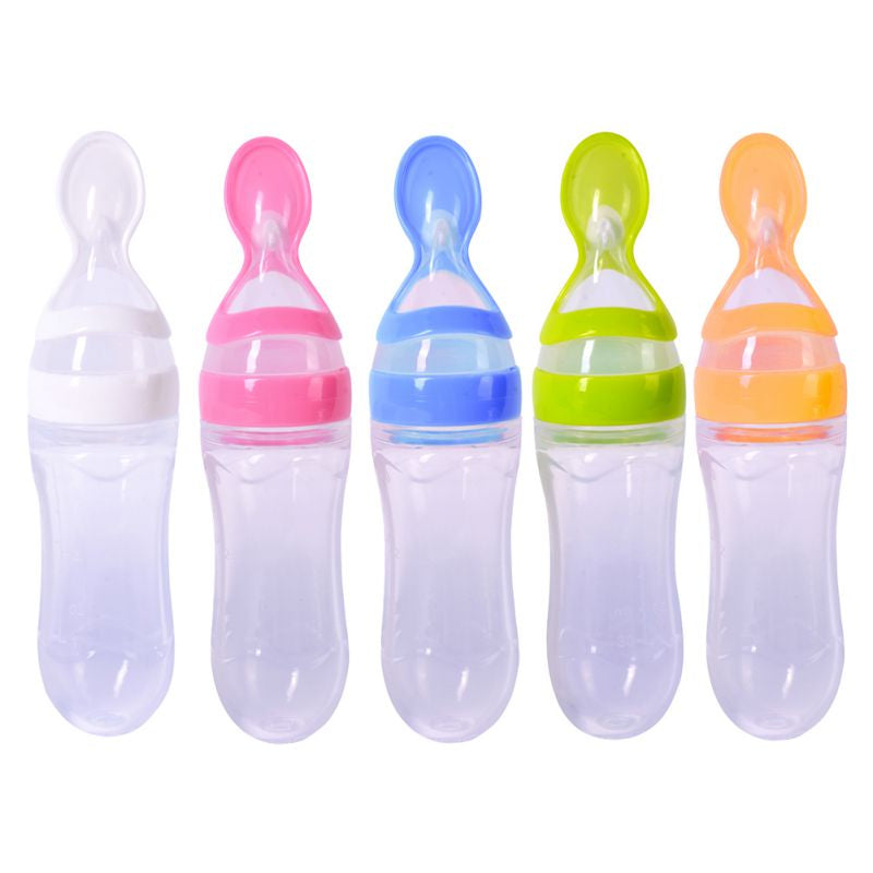 Baby Silicone Squeeze Feeding Spoon