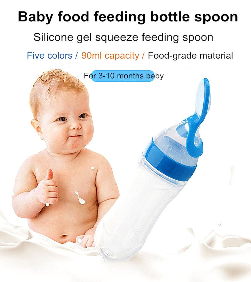 Baby Silicone Squeeze Feeding Spoon