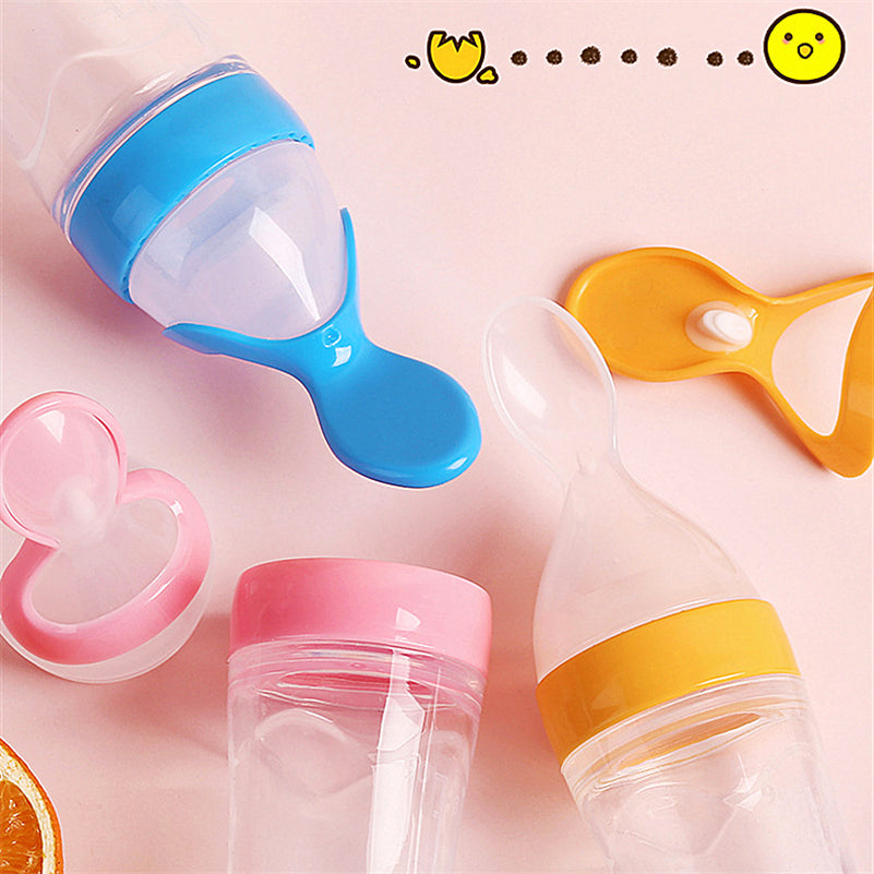 Baby Silicone Squeeze Feeding Spoon