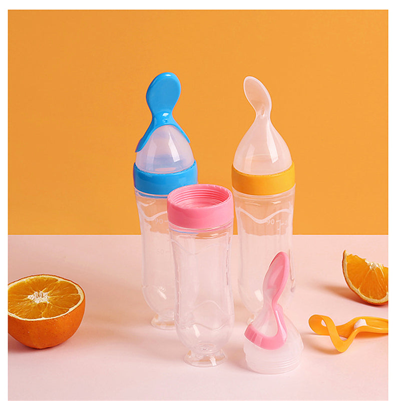 Baby Silicone Squeeze Feeding Spoon