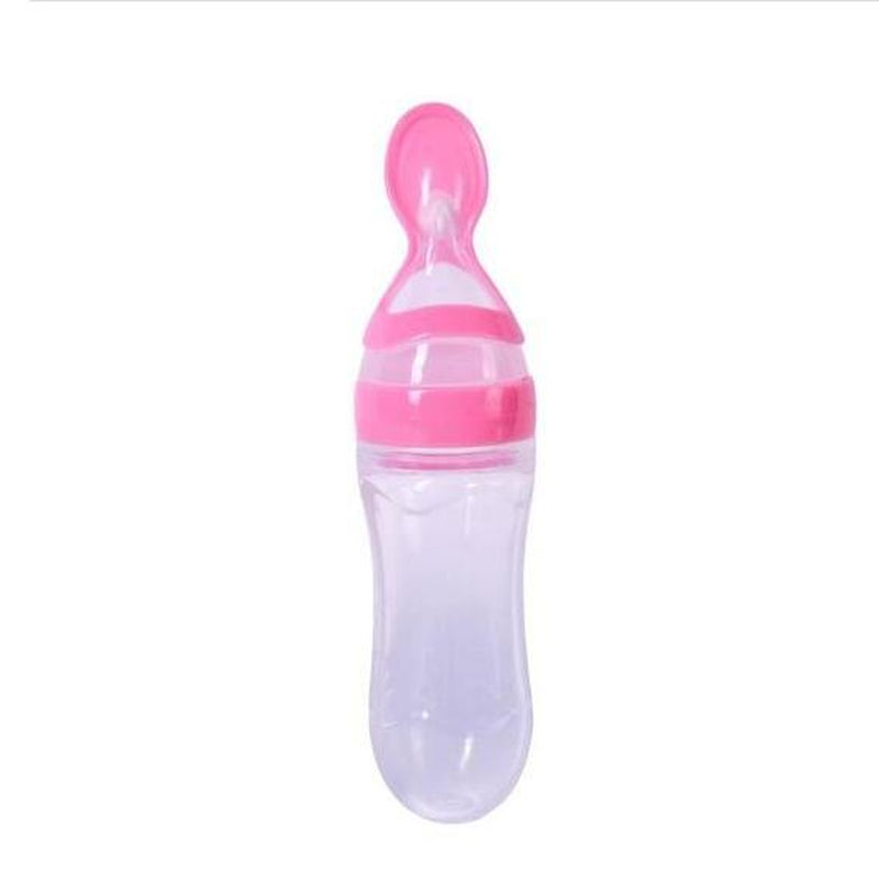 Baby Silicone Squeeze Feeding Spoon