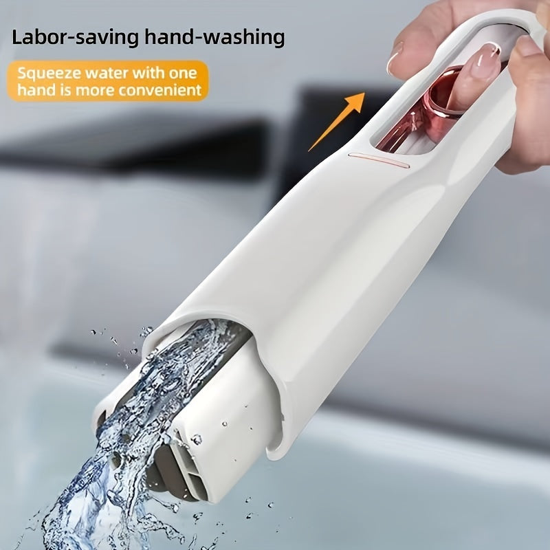 Portable Self-Squeeze Mini Mop - Multifunctional Hand-Free Cleaning Tool for Home, Office, and Vehicle Surfaces