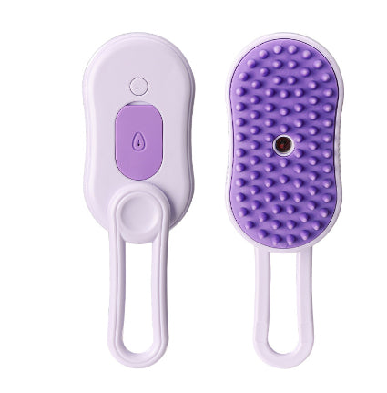 3-in-1 Electric Pet Grooming Brush with Steam and Spray for Cats and Dogs - Hair Removal and Massage Comb